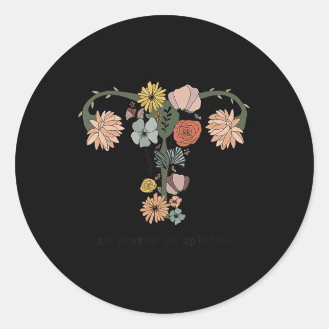 Adesivo Sem útero Sem Opinião Feminista Pró Escolha Mulher (Frente)