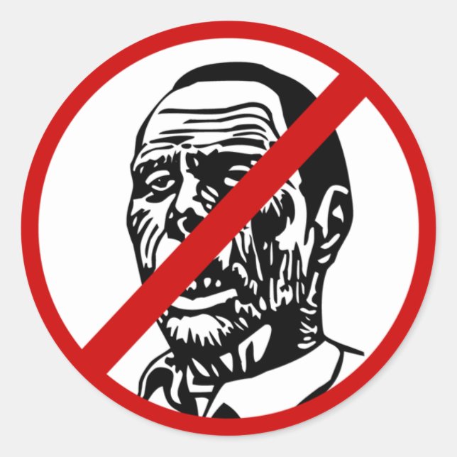 Adesivo Sem zumbis (Frente)