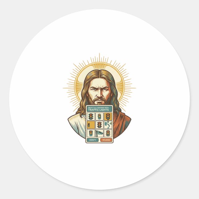 Adesivo Semaforos de Verificação Captcha sem Fim de Jesus  (Frente)