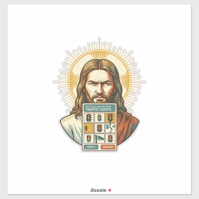 Adesivo Semaforos de Verificação Captcha sem Fim de Jesus  (Folha)