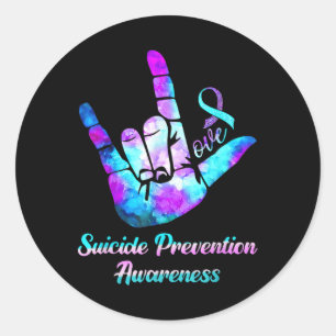 Adesivo Semaine de conscientização sobre prevenção do suic