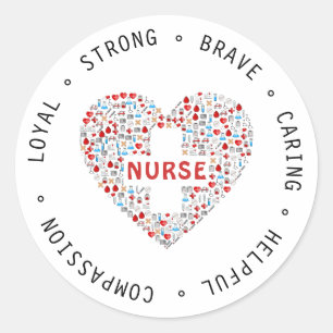 Adesivo Semana de Enfermagem médico apreciação cardíaca sq
