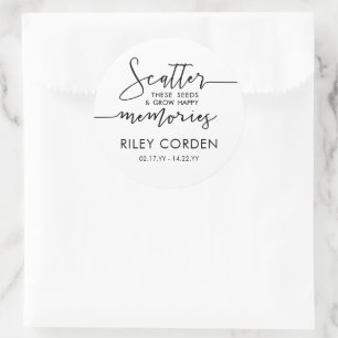 Adesivo Sementes de Dispersão Branca Negra Crescem Memória