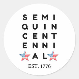 Adesivo Semi quincentennial 1776 2026 America 250th Year 