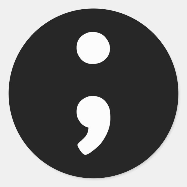 Adesivo Semicolon (Frente)