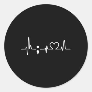 Adesivo Semicolon de pulsação - Sensibilização para a Prev