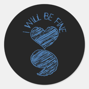 Adesivo Semicolon, Eu Vou Estar Bem Suicida Depressão Awar