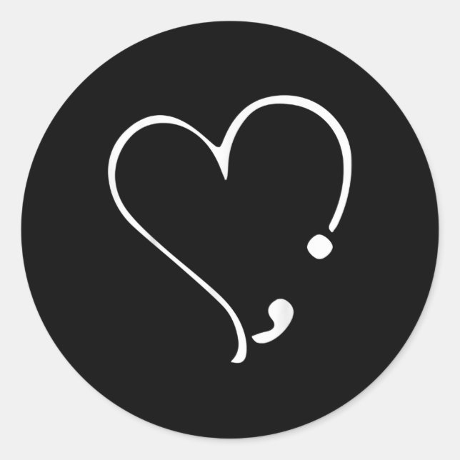 Adesivo Semicolon Isso Também Deve Ter Saúde Mental (Frente)