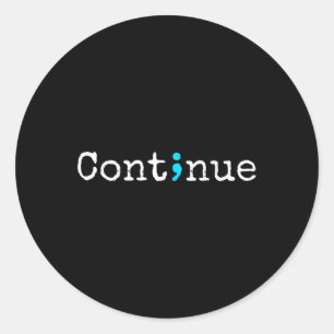 Adesivo Semicolon Mental Health & Prevenção ao suicídi