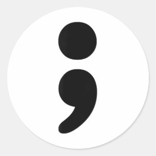 Adesivo Semicolon Mental Saúde S Consciência Mês
