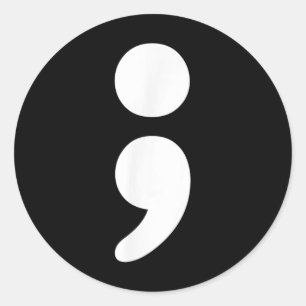 Adesivo Semicolon Mental Saúde S Consciência Mês