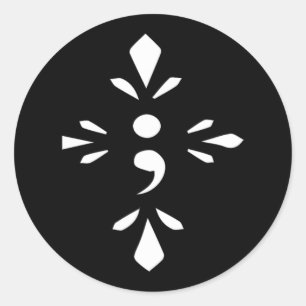 Adesivo Semicolon (Prevenção do suicídio) Sensibilização M