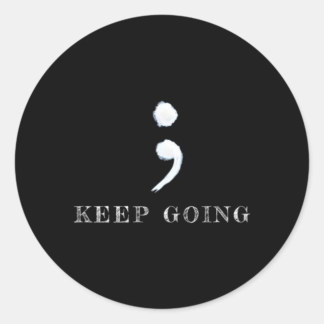 Adesivo Semicolon Project Tal Health Awarness (Frente)