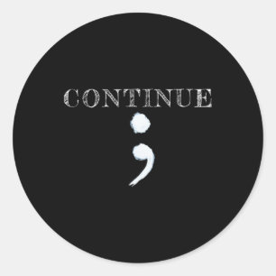 Adesivo Semicolon Saúde Mental Sensibilização Suicídio Pre
