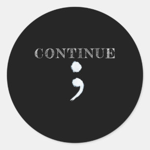 Adesivo Semicolon Saúde Mental Sensibilização Suicídio Pre
