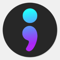 Semicolon Suicida Sensibilização Semi Suicídio