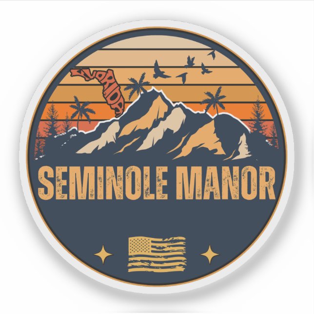 Adesivo Seminole Manor, Flórida  (Frente)