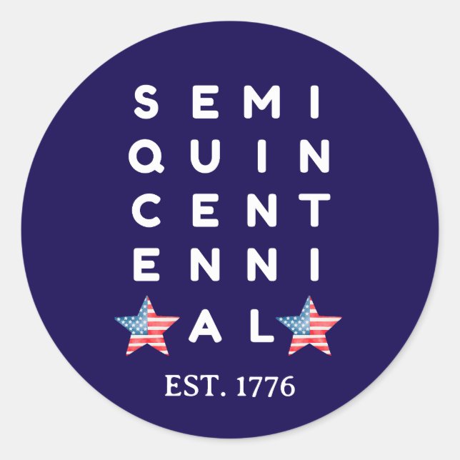 Adesivo Semiquincentenário 250º Independência Americana (Frente)