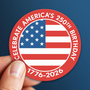 Adesivo Semiquincentenário da América 1776-2026 EUA Bandei