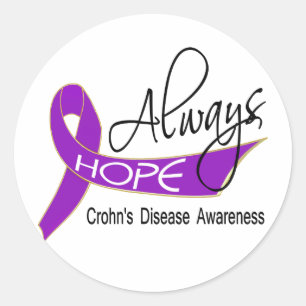 Adesivo Sempre a doença de Crohn da esperança