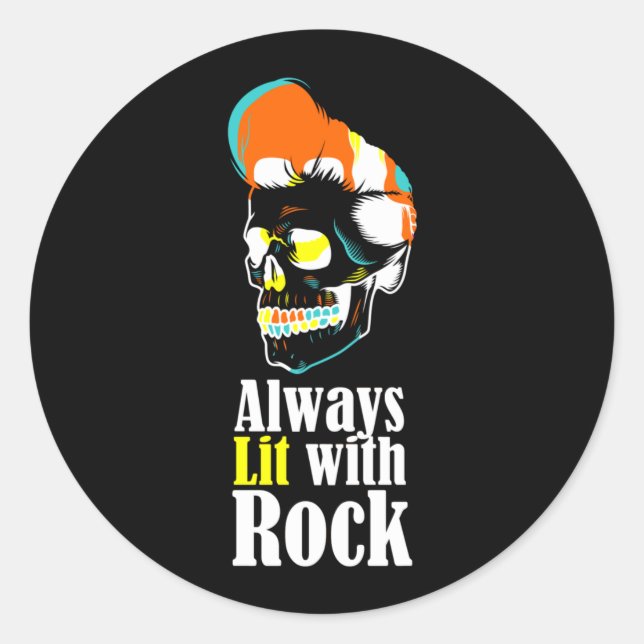 Adesivo Sempre aceso com rock (Frente)