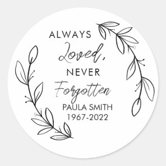 Adesivo Sempre Amado, Nunca Esquecido Classe Floral Elegan