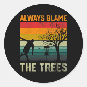 Adesivo Sempre Culpe As Árvores Retro Frisbee Disc Golf 