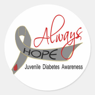 Adesivo Sempre diabetes juvenil da esperança