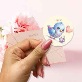 Adesivo Sempre minha mãe - Mãe de pássaros e bebê