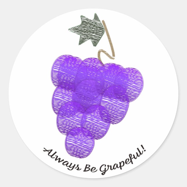 Adesivo Sempre Ser Uvas Gráficas (Frente)