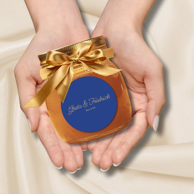 Adesivo Sempre Simples Minimalista Azul Royal Dourado Scri (Criador carregado)