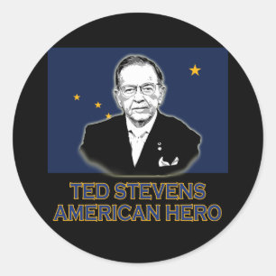 Adesivo Senador Ted Stevens T-shirt, herói americano