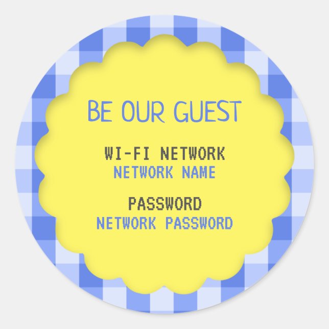 Adesivo Senha Wifi (Frente)
