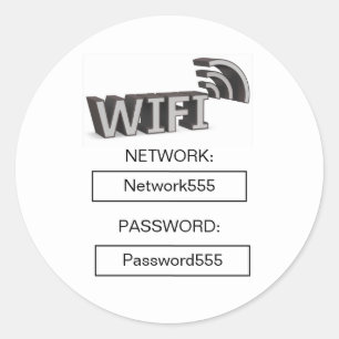 Adesivo Senha WiFi Empresarial Morden