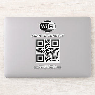 Adesivo Senha Wifi   Verificação de código QR para conexão
