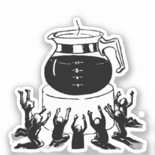 Adesivo Senhor das Trevas Café, Adore o Café