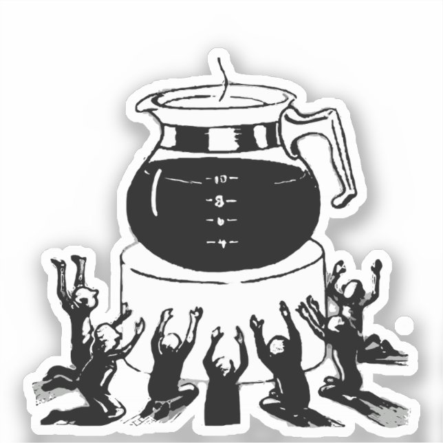 Adesivo Senhor das Trevas Café, Adore o Café (Frente)