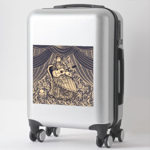 Adesivo Senhora com guitarra