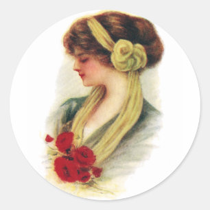 Adesivo Senhora com rosas