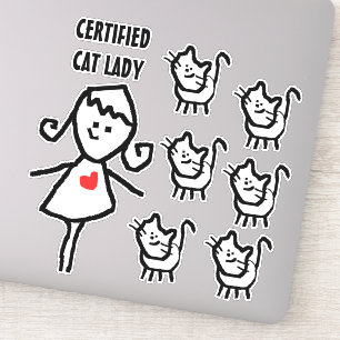 Adesivo Senhora de gato certificada