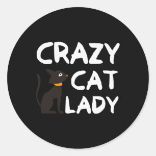 Adesivo Senhora de Gato Louca