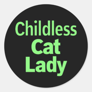 Adesivo Senhora de Gato sem Filhos Divertido Voto 2024