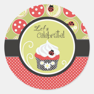 Adesivo Senhora Desinsetar & aniversário do cupcake