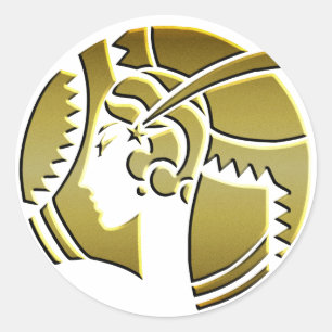 Adesivo Senhora do art deco no ouro