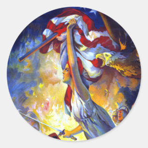 Adesivo Senhora Liberdade Patriótica Vintage Águia da Band