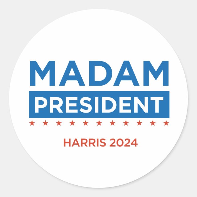 Adesivo Senhora Presidente Harris 2024 (Frente)