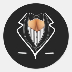 Adesivo Senhoras Cleavage Tuxedo Halloween Festa de Figuri