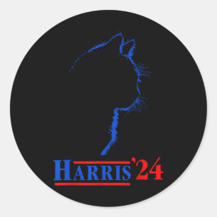 Adesivo Senhoras Para Kamala Funny Cat 2024 Presidente Kam