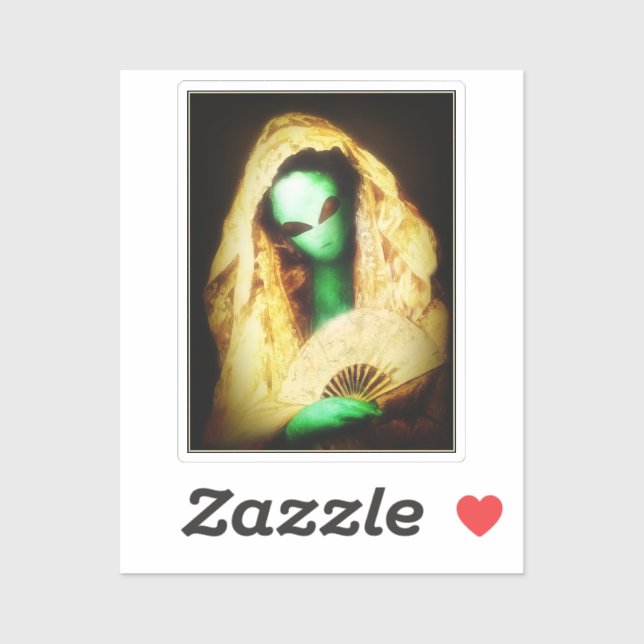 Adesivo Senhorita Alienígena Espanhola (Folha)