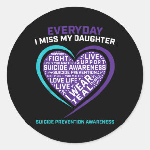 Adesivo Senhorita Minha Filha Suicida Sensibilização Camis